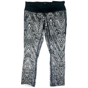 Nike Dri-fit Women's XS Epic Run Crops Printed Tight Cropped Pants Capris Tights
